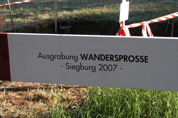 vor dem alten Pumpwerk Siegburg wurde gegraben ...